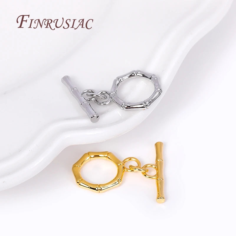 18K Gold Plated Toggle Clasps For Jewelry,Brass Metal Clasps For Bracelets,Ot Clasp,Jewelry Making Supplies,Diy Accessories,