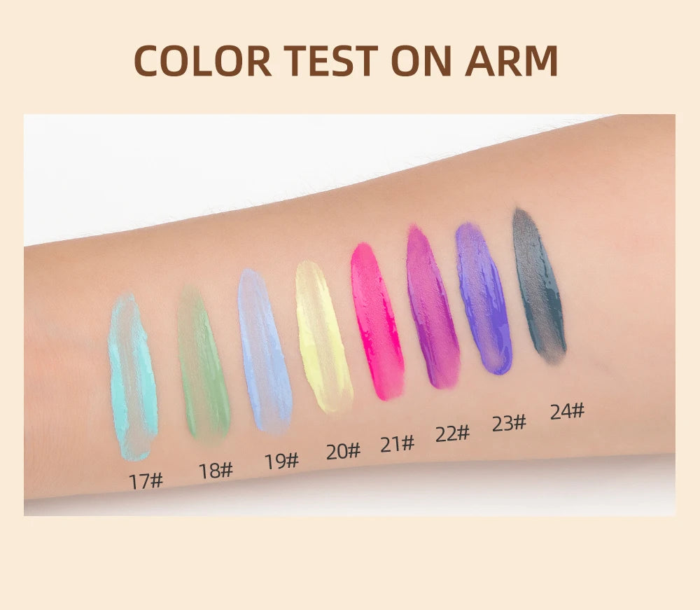 QIBEST 8 Colors Matte Liquid Eyeshadow Set Waterproof Long Lasting Eye Shadow Nude Brown Eye Pigment Makeup For Women Contouring