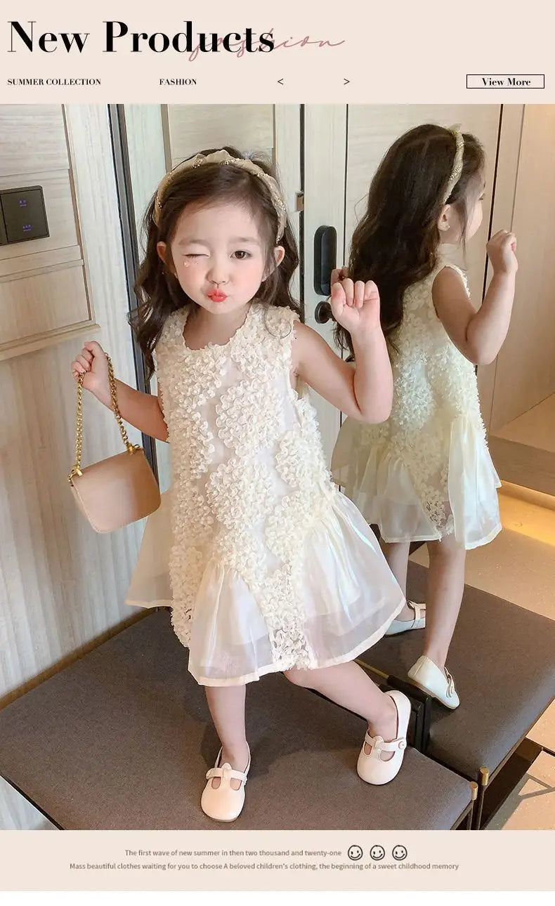 Girls' Sleeveless Princess Tank Dress | Korean Style Summer Dress