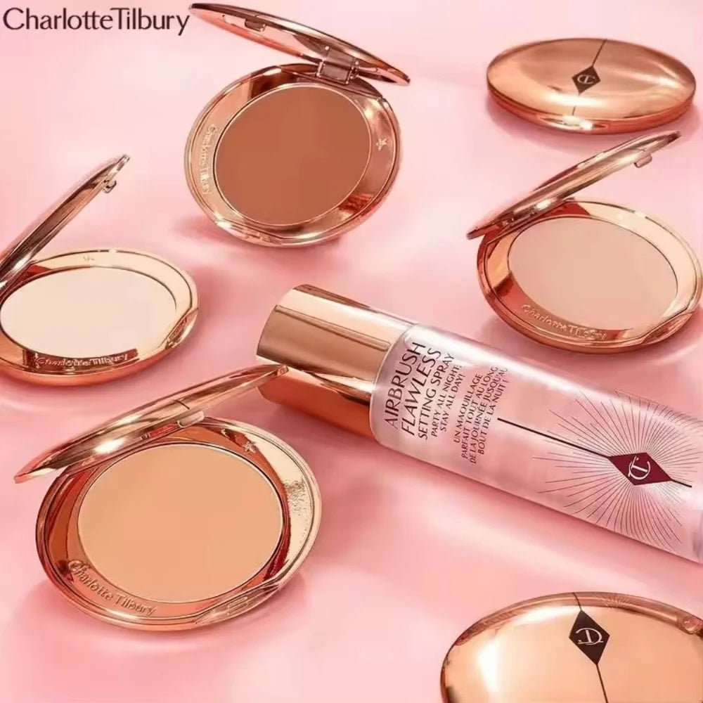 Charlotte Tilbury Lip Balm Facial Setting Powder Delicate Texture Flawless Liquid Foundation Cosmetics Moisturize Setting Spray