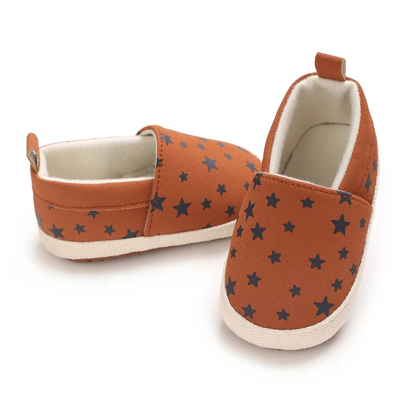 Little Star Baptismal Baby Casual Flat Shoes Spring Autumn Soft Walking Shoes For Infant Toddler 0-18 Months