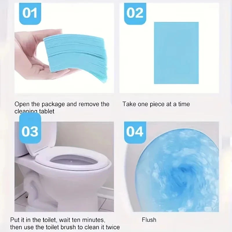 30/90/150pcs Toilet Cleaning Tablets, Powerful Deodorizing All-Purpose Cleaner for Floors & Toilets, Eliminate Odors & Scale