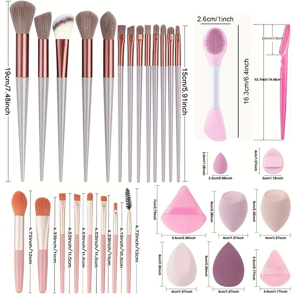 Makeup Brushes 8-29Pcs Makeup Kit Professional Women'S Cosmetic Soft Powder Brush Eyeshadow Foundation Full Set Travel Beauty Tool