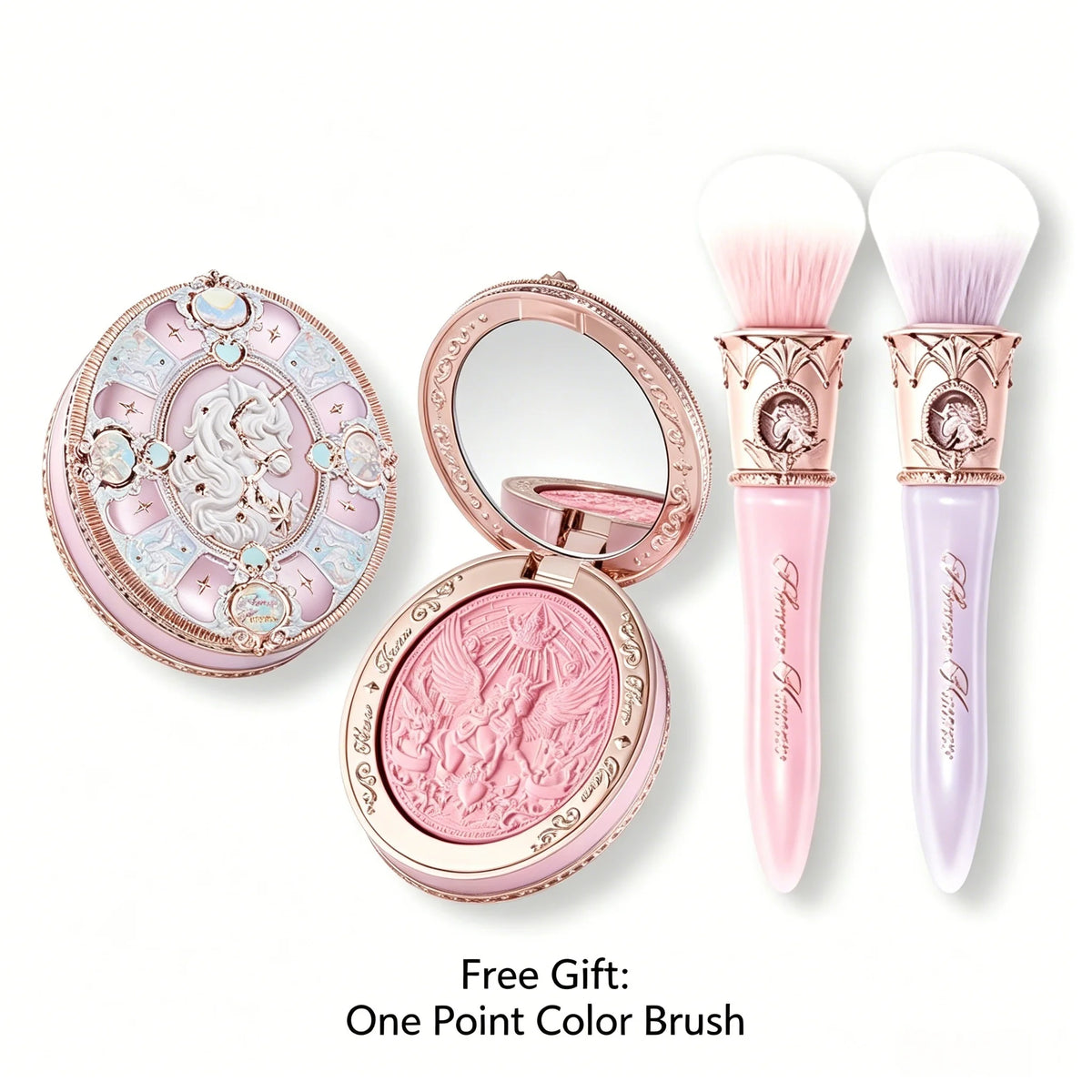 Flower Knows Knight Unicorn Series Embossed Blush Matte Face Palette