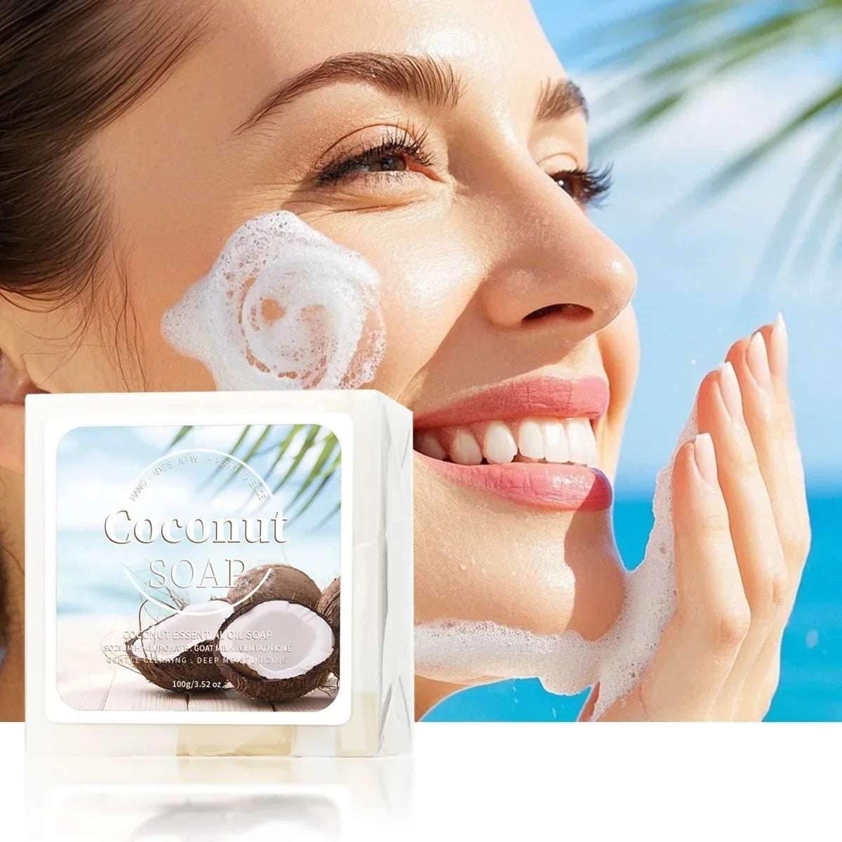 Coconut Milk & Goat Milk Handmade Soap - Organic Facial Soap 100g