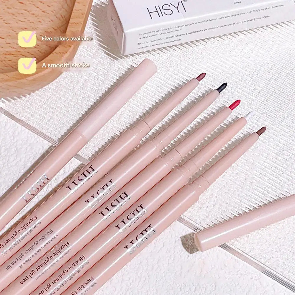 Ultra-fine Gel Eyeliner Pencil Rose Brown Under Eye Liner Pen Waterproof Matte Aegyosal Lying Silkworm Quick Drying Eyes Makeup