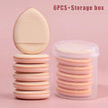 6PCS Foundation With Storage Face Concealer BB Mini Finger Puff Box Cream Cosmetic Applicator Makeup Air Cushion Powder Sponge