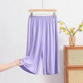Plus size XL to 8XL Women's Modal pant calf-length summer Capri Pants wide leg pants short pants casual homewear