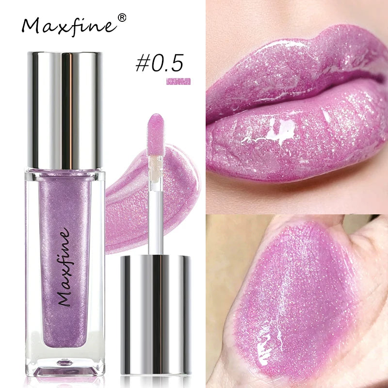 Shimmer Glitter Lip Gloss Transparent Diamond Sparkle Hydrating