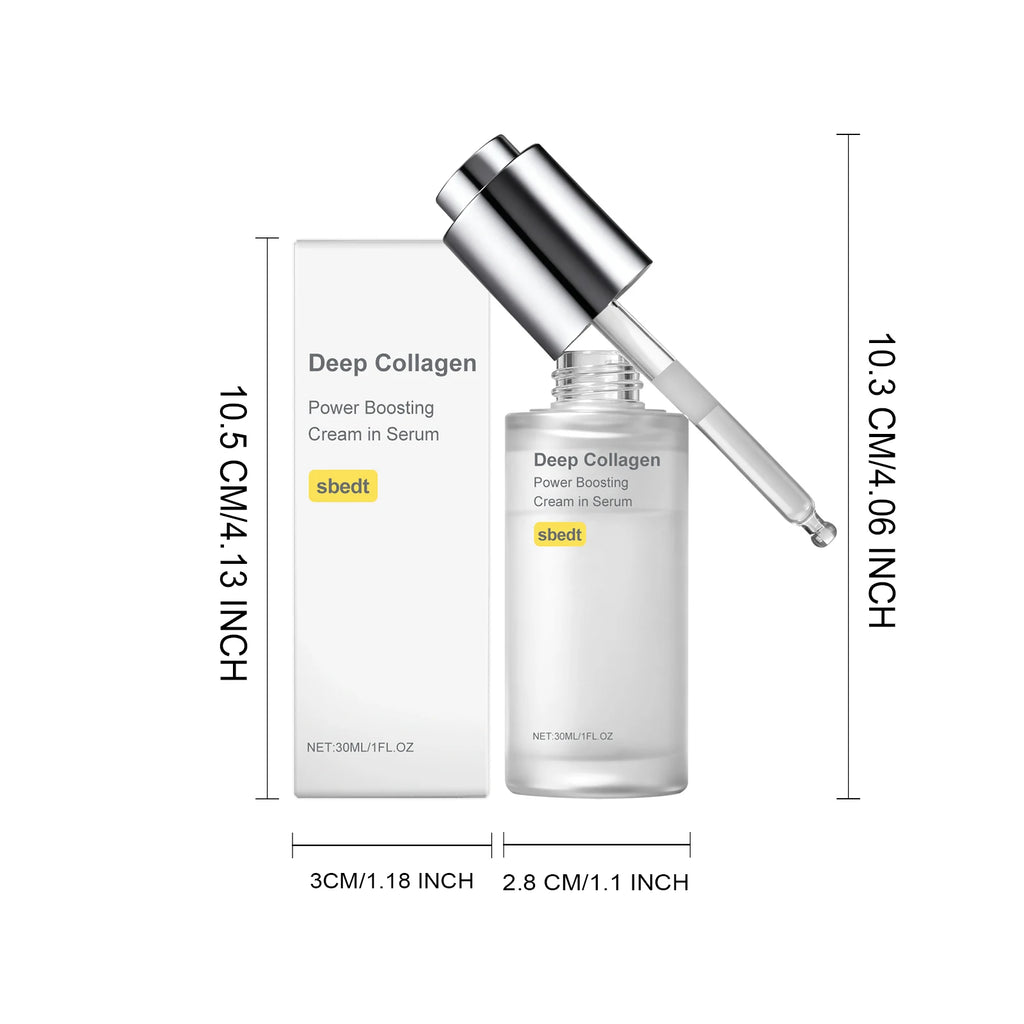 Deep Collagen Serum Moisturizing Brightening Skin Tone Improve Fine Line Enhance Elasticity Tightening Hydration Korean Skincare