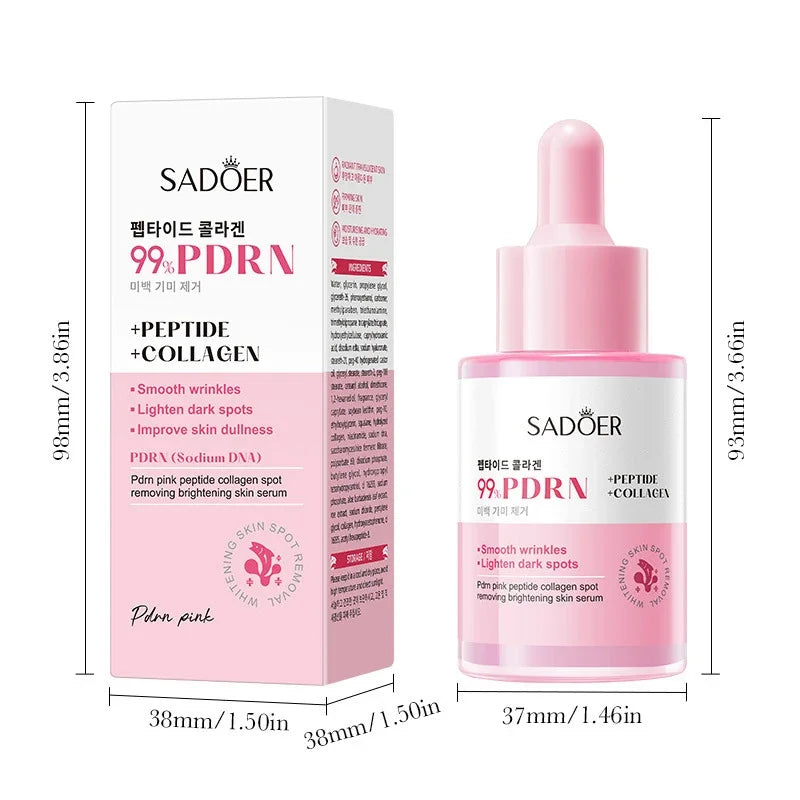 Pink PDRN Collagen Rich Essence With Peptides Salmon Moisturizing Toner,Refreshing Non-sticky Skin Care Serum For All Skin Types