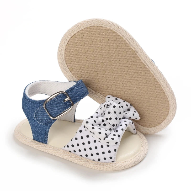 Baby Girl Summer Sandals 0-1 Year Cute Bow First Walker Soft Comfortable Newborn