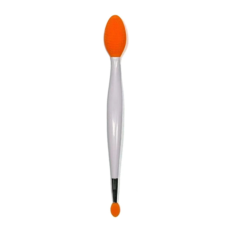 Double Headed Silicone Brush For Face And Lips Gentle Exfoliating Cleansing Multi Purpose For All Skin Types