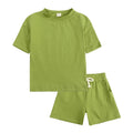 Kids Tales Unisex Cotton Tracksuit Outfit Set - Short Sleeve Top & Shorts