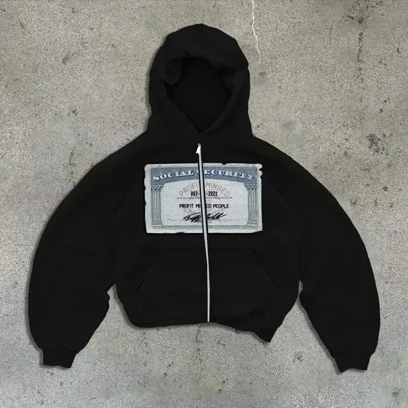 Y2K Camouflage Print Pullover Hoodie - Men's Oversized Streetwear