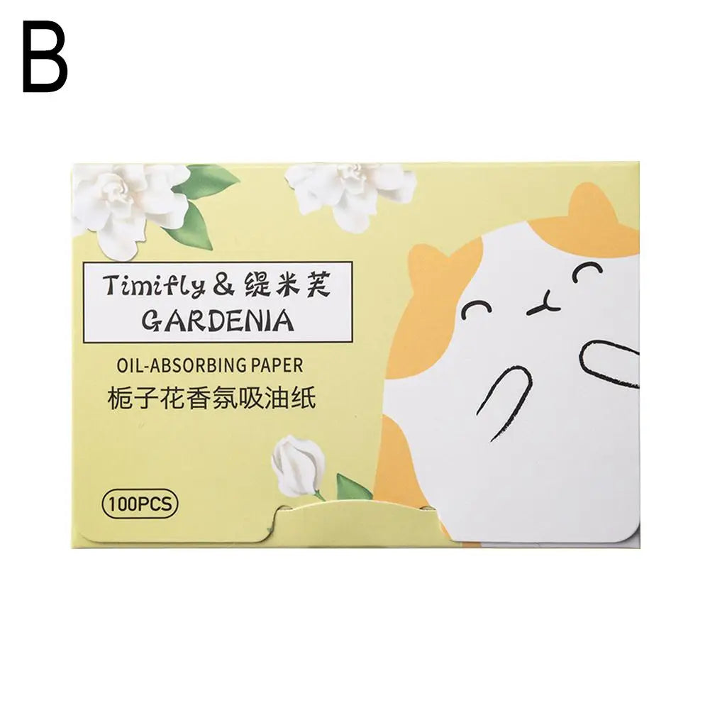 Oil Blotting Papers Portable 100 Pieces For Oily Skin Matte Finish Oil Absorbing Face Wipes