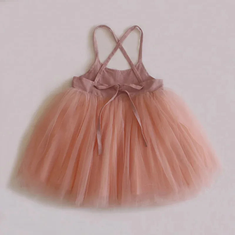 Princess Backless Tutu Birthday Dress for Baby Girls
