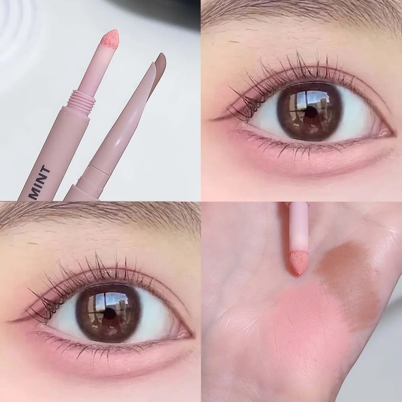 Double Headed Sickle Eyeliner Lying Silkworm Pen Waterproof Natural Glitter Eyeshadow Lying Silkworm Eyes Contour Shadow Make Up