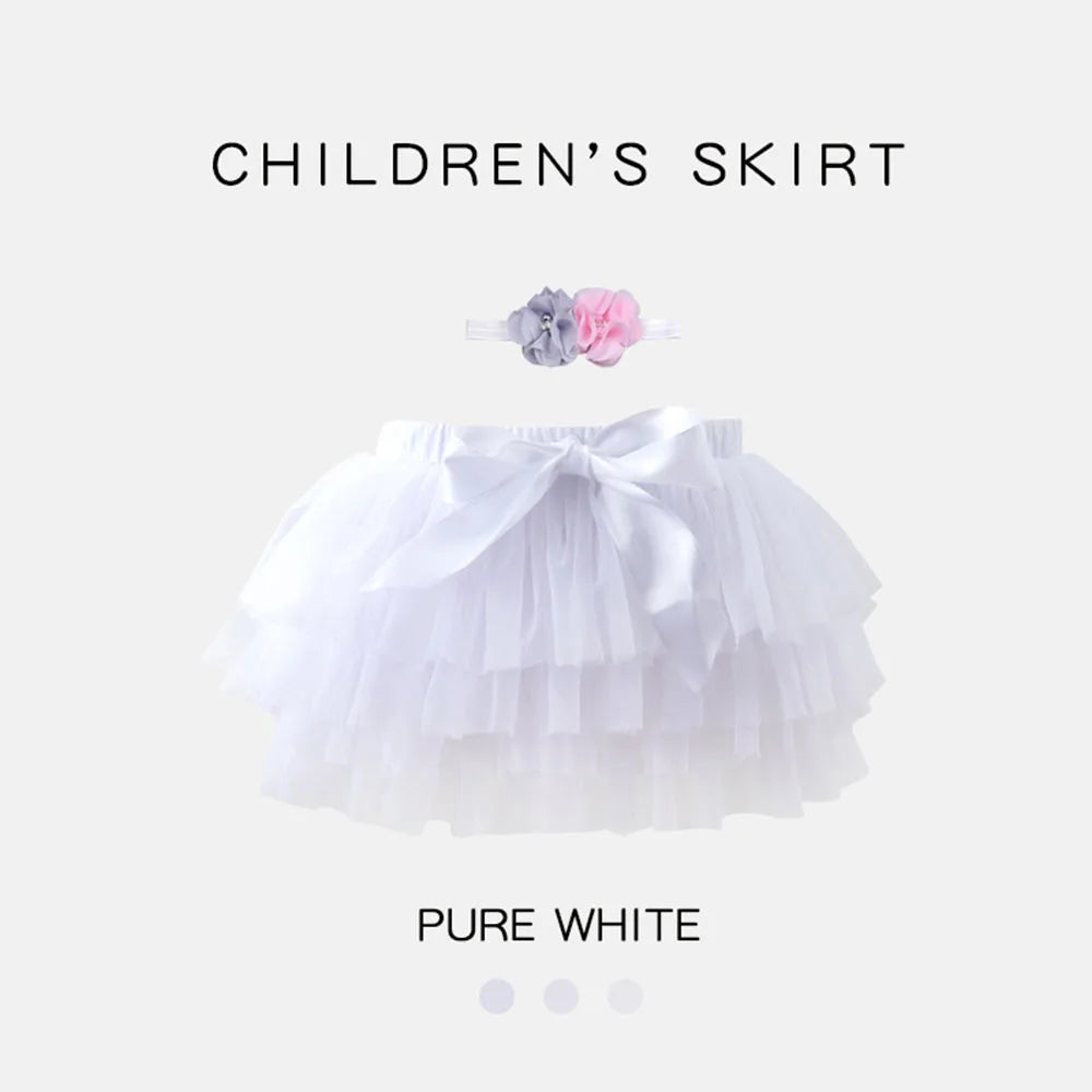 Rainbow Tulle Girls Tutu Skirt Princess Pettiskirt Baby Ballet Party Performance Clothes Newborn Photography Outfit for Kids