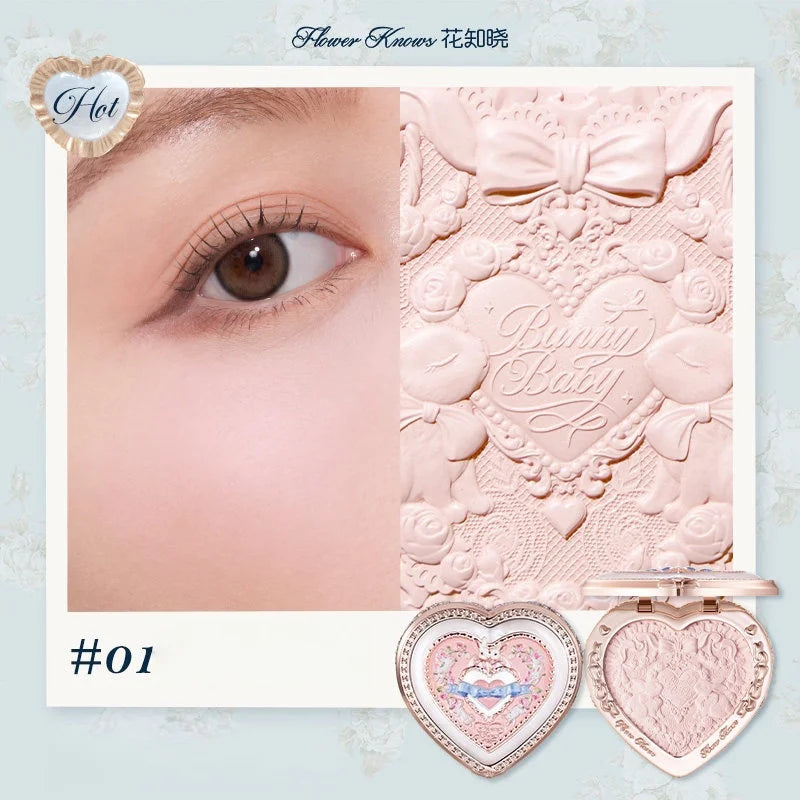 Flower Knows Knight Unicorn Series Embossed Blush Matte Face Palette