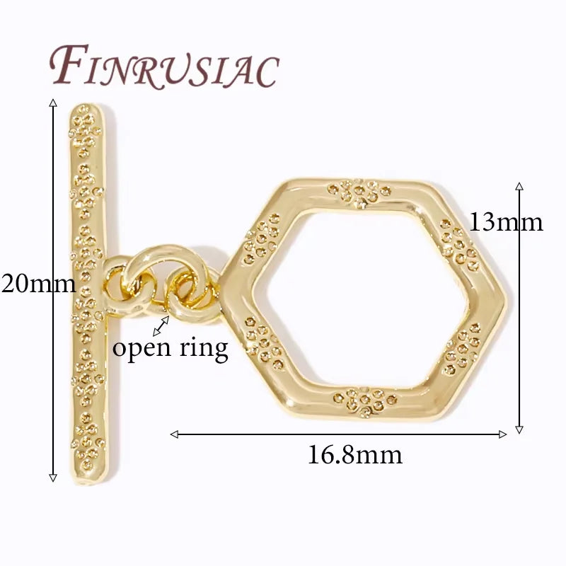 18K Gold Plated Toggle Clasps For Jewelry Making Premium Brass Craft Supplies For DIY Jewelry