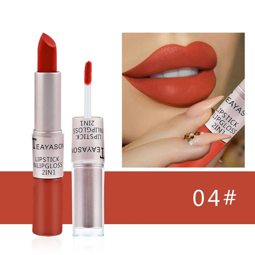 Handaiyan 2-in-1 Matte Lipstick and Lip Tint - Waterproof Moisturizing