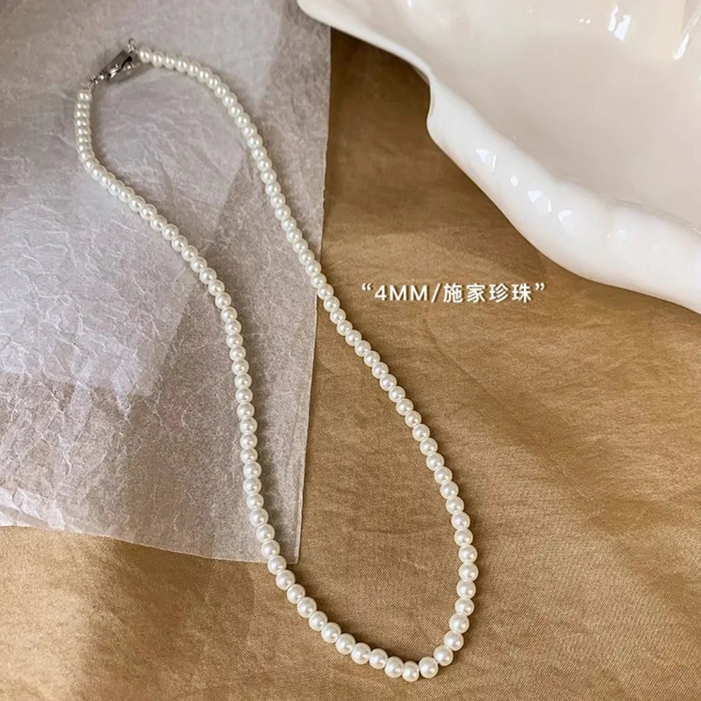 Multi-Layer Imitation Pearl Bead Necklace for Women