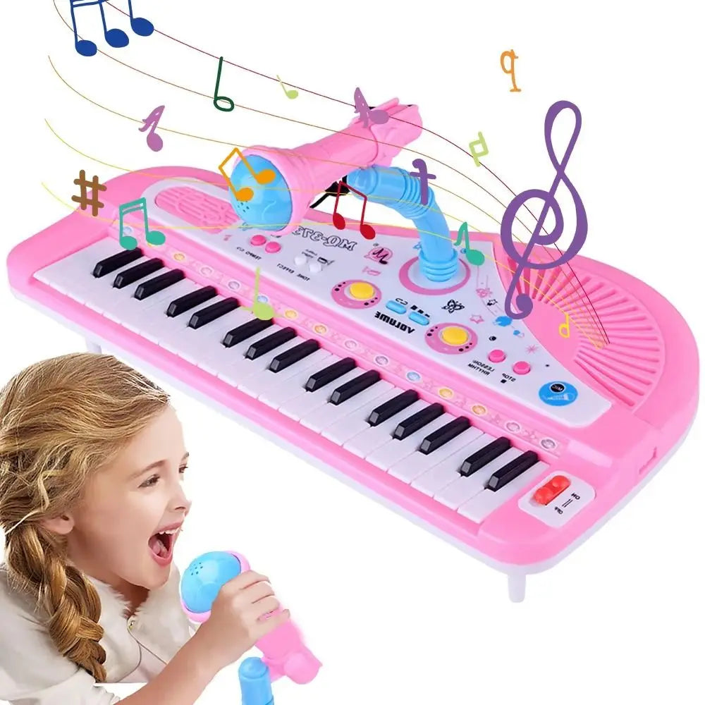 Plastic 37 Key Piano Musical Simulation with Microphone 37 Key Electronic Keyboard Learning Musical Instruments