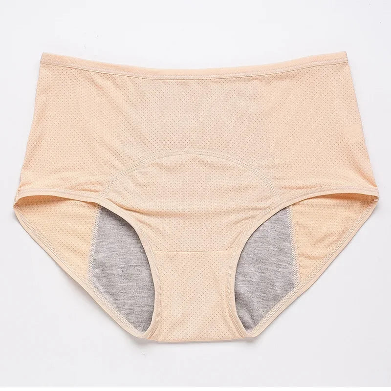 2Pcs Women'S'S Physiological Briefs Girl Menstrual Panties Ladies Period Leak Proof Panty Mid Waist Ice Silk Underwear