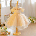 HETISO Children's Birthday Dress Off-the-shoulder Party Princess Wedding Holiday Ball Gown For 1-5 Years