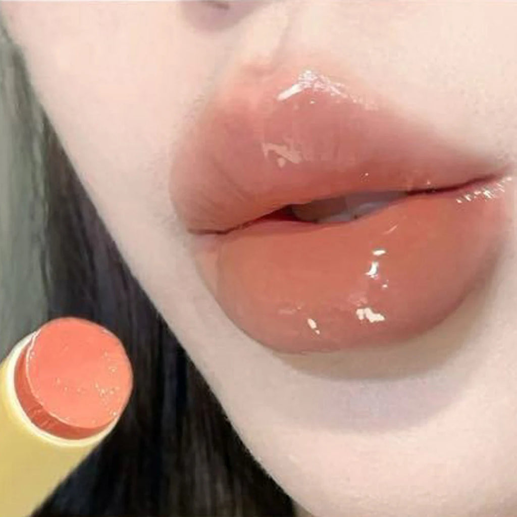 Clear Water Light Solid Lip Gloss Jelly Watery Pink Lipstick Pencil Moisturising Mirror Shimmer Korean Lips Makeup Cosmetics
