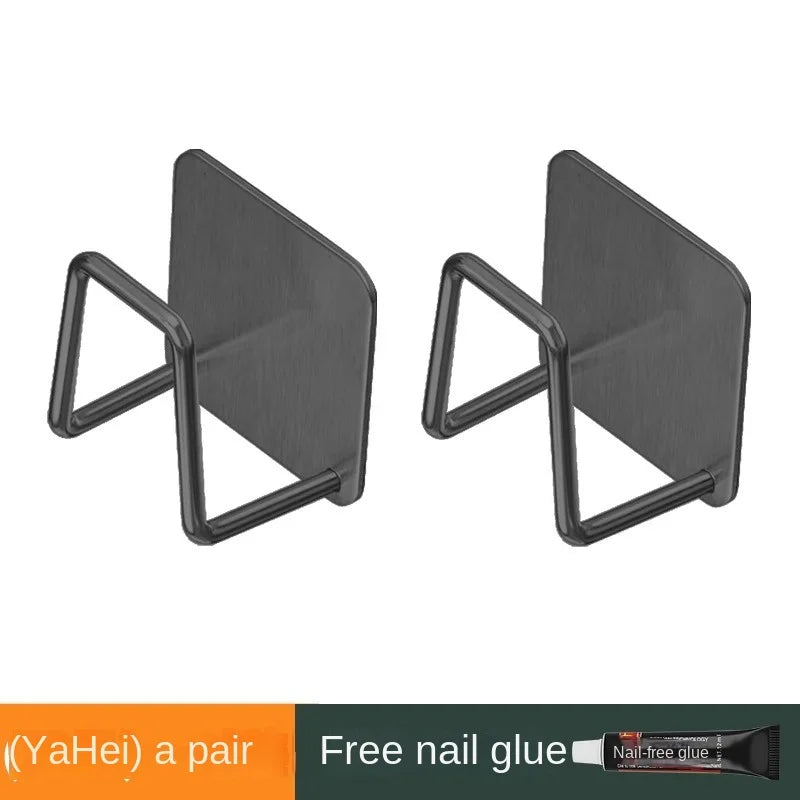 Estante de almacenamiento de acero inoxidable sin perforaciones para cocina, estante para tapas de ollas montado en la pared, estante de almacenamiento para tablas de cortar en la parte inferior del gabinete
