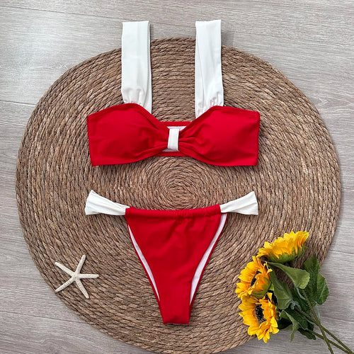 3 Piece Bikini Set With Mini Skirt Push Up Beachwear For Women Sexy Micro Thong Biquini