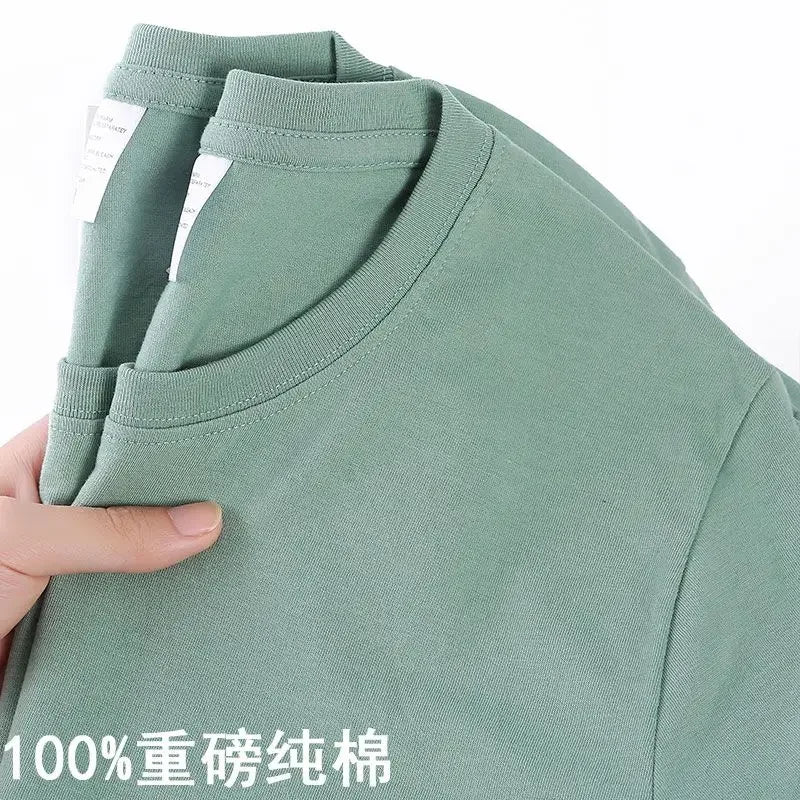 100% Cotton Short-Sleeve T-Shirt - Casual O-Neck Unisex Tee