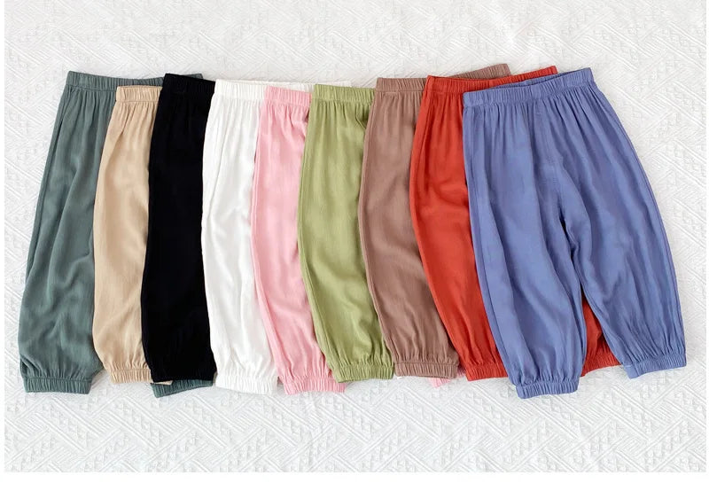 V-TREE Kids Ice Silk Bloomers - Unisex Mosquito-Proof Jogger Pants