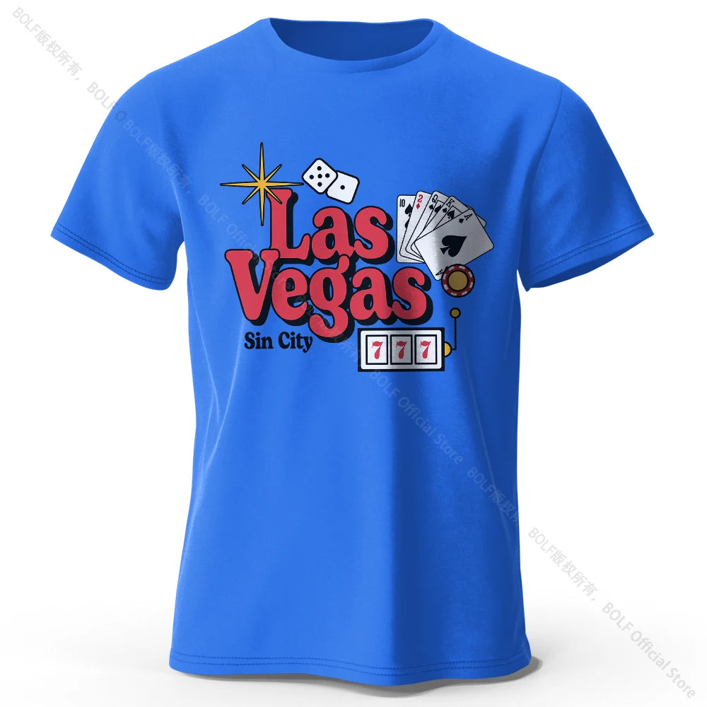 Work & Play Printed 100% Cotton T-Shirt Lightweight Round Neck Short Sleeve Tee Unisex Everyday Style
