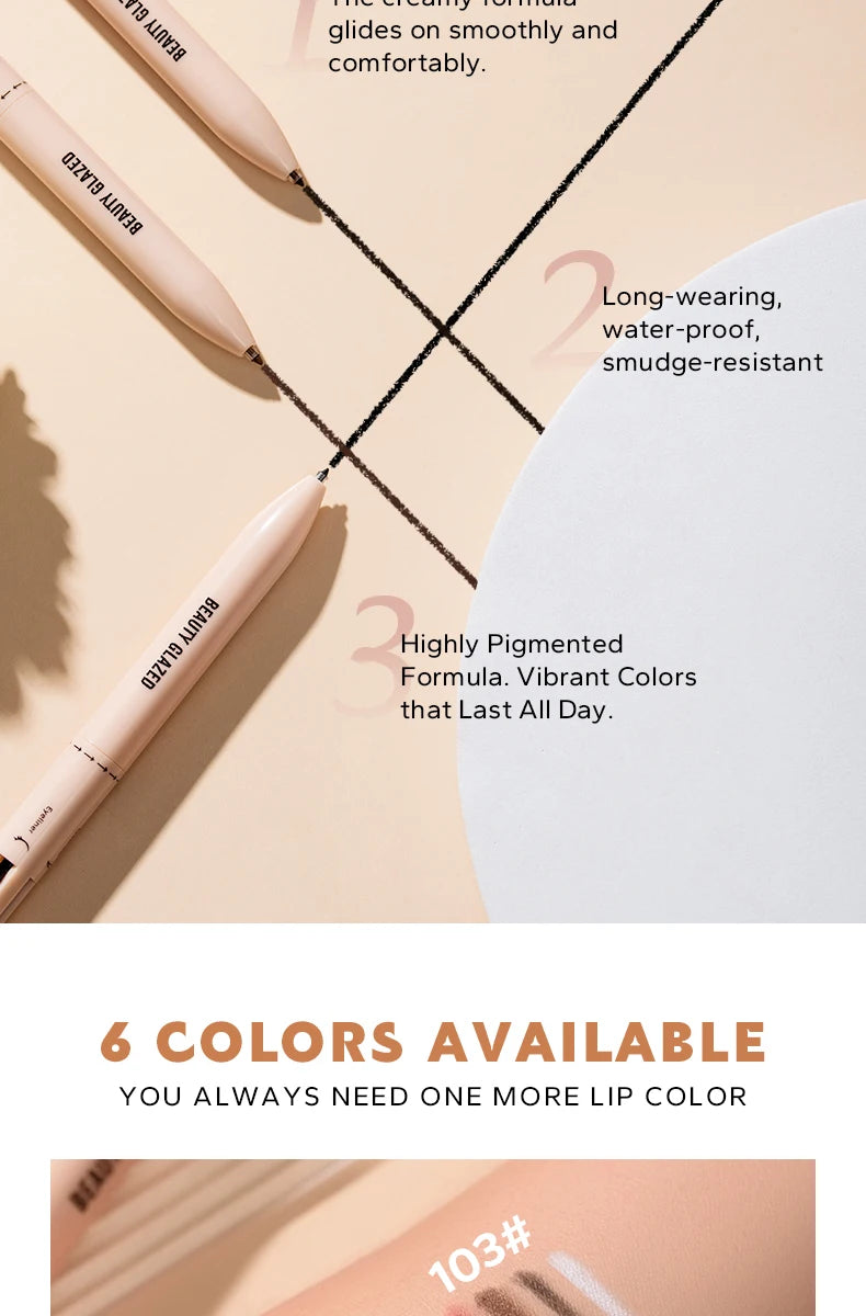 Beauty GlazedMulti-Function Beauty Glazed 4-in-1 Makeup Pen Waterproof Cosmetic Pencil for Eyeliner Brow Lip Highlighter