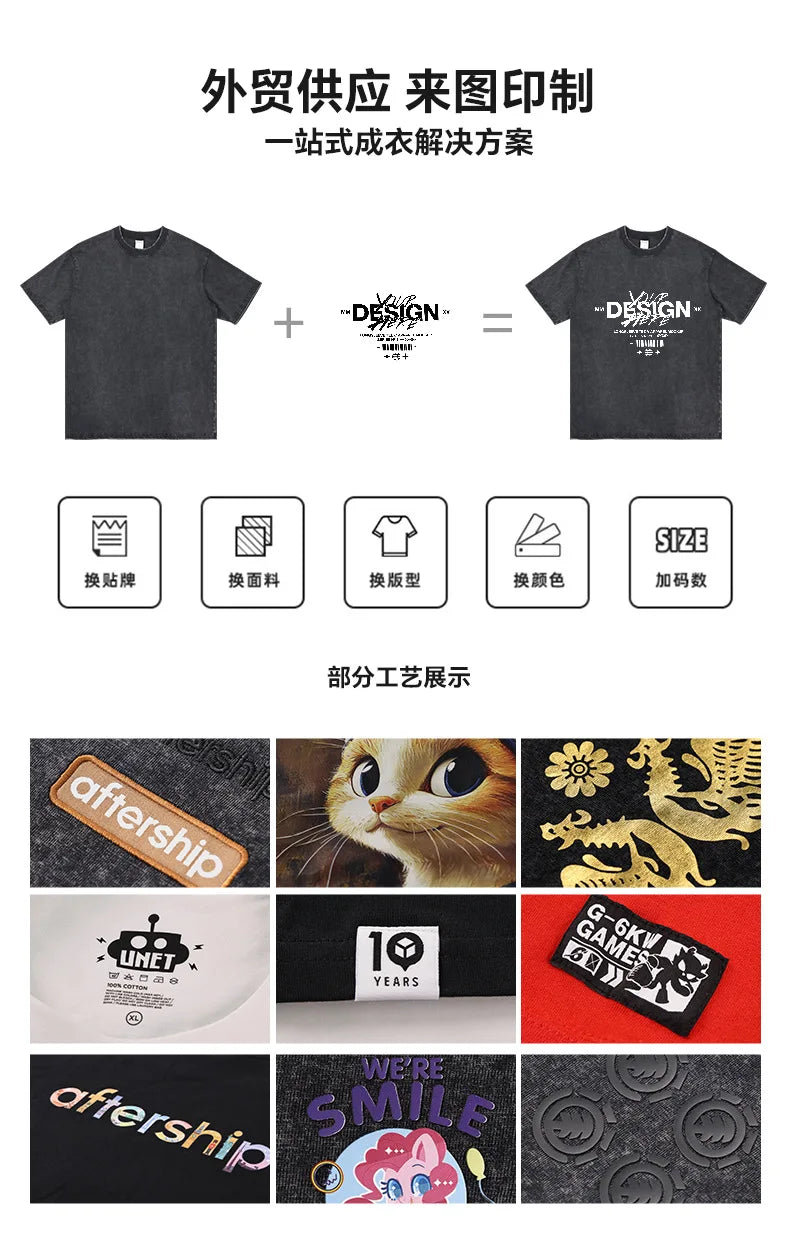 man's Summer T Shirt 2026 New Aged T-shirt short-sleeved Pure Cotton Loose short-sleeved Tshirt Men Clothing DingdianWY280