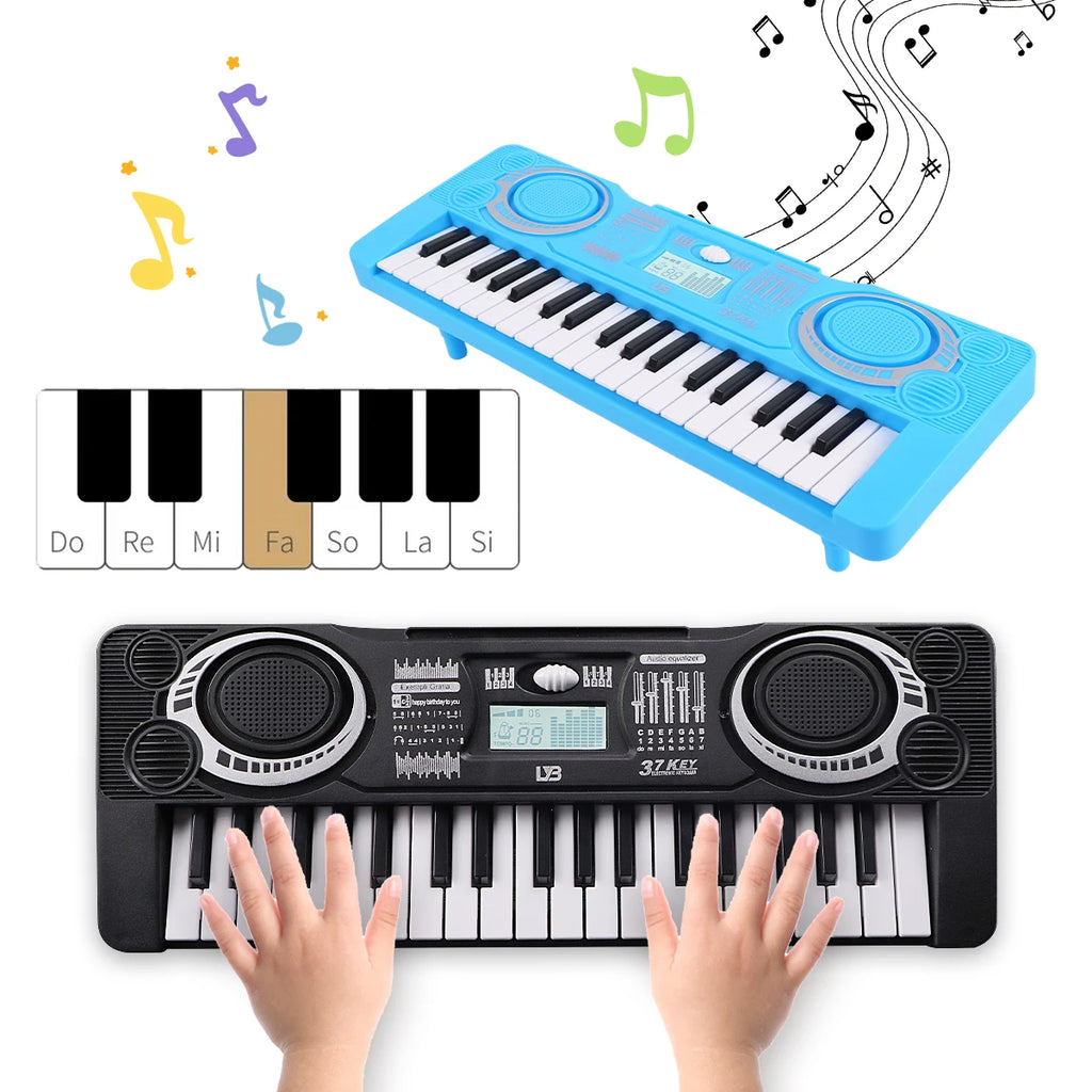 Electronic 37 Keys Piano Toys for Kids, Portable Keyboard Musical Instrument Kid Education Toy Gifts Not Include Battery
