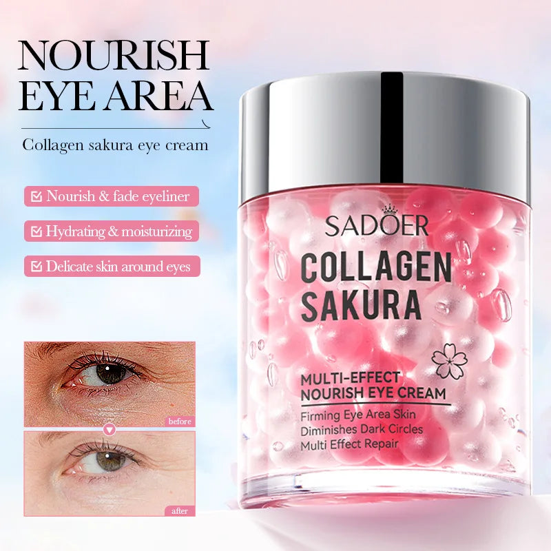 SADOER Sakura Eye Cream for Dark Circles and Wrinkles - Moisturizing