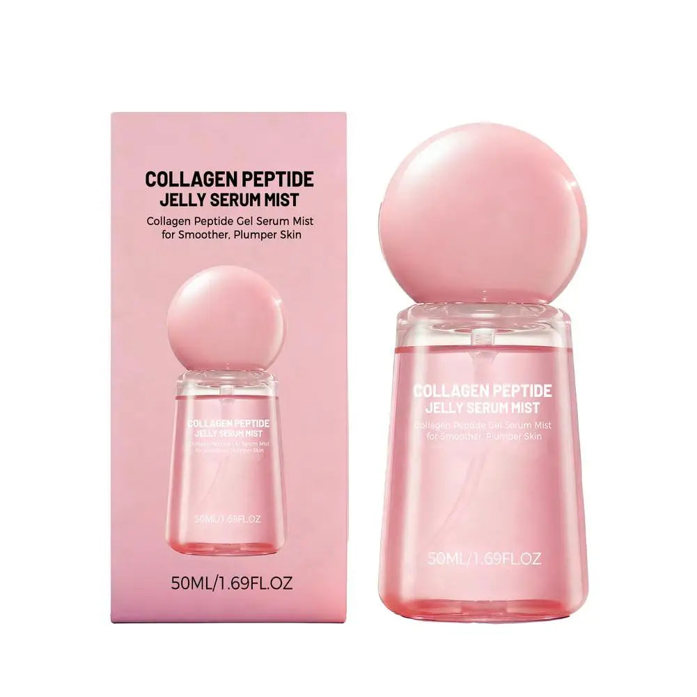 Collagen Peptide Jelly Serum Mist Plumping Smoothing Dry Skin Brighten Firming Deep Hydrating Spray Serum with Collagen Peptides