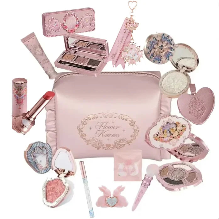 Flower Knows Makeup Set Midsummer Fairytales Flowerknows Foundation Little Angel Highlight Strawberry Rococo Lip Glaze 11pcs Kit