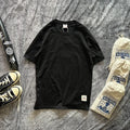 220g 100% Cotton Retro Printed T Shirts for Men 2024 Summer Casual Half Sleeve Basic T-shirt for Youth Motorcycle Male Tees Tops