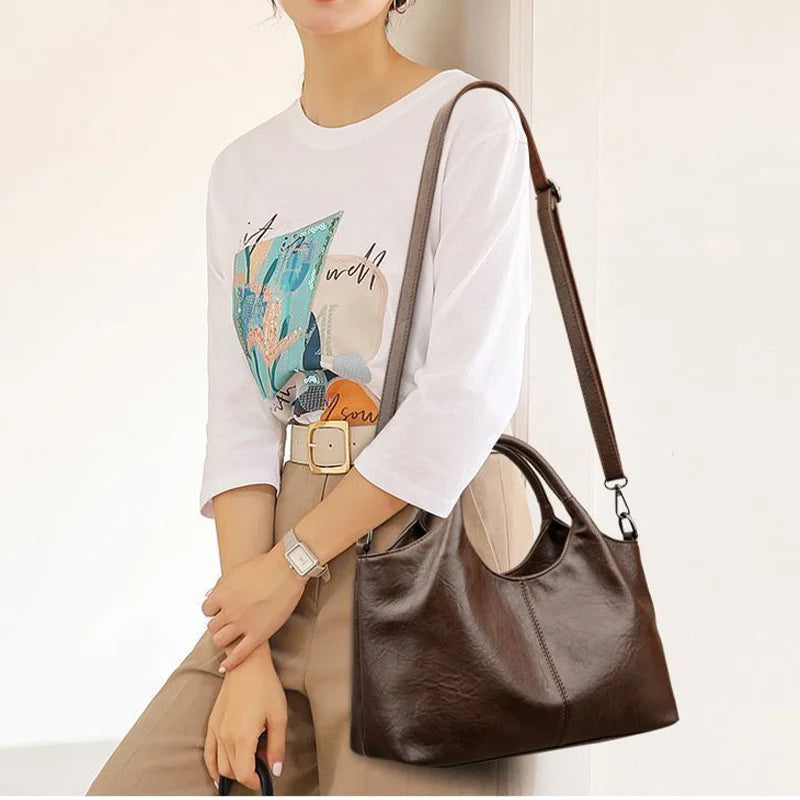 High Quality Large capacity PU Leather Women Tote Bag Designer Ladies Shoulder Crossbody Bag Fashion Female Handbags