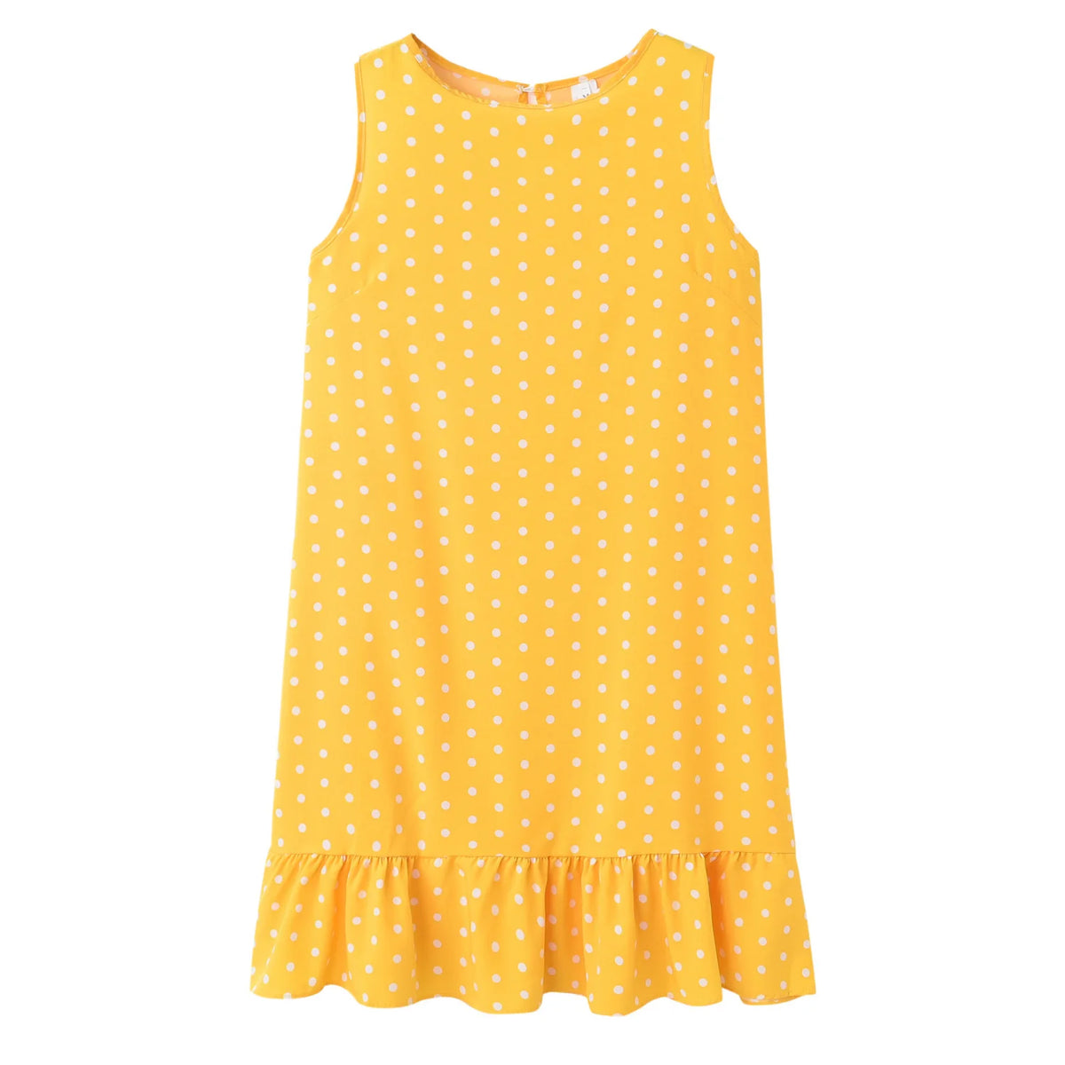 Simple And Elegant Floral Polka Dot Ruffle Dress
