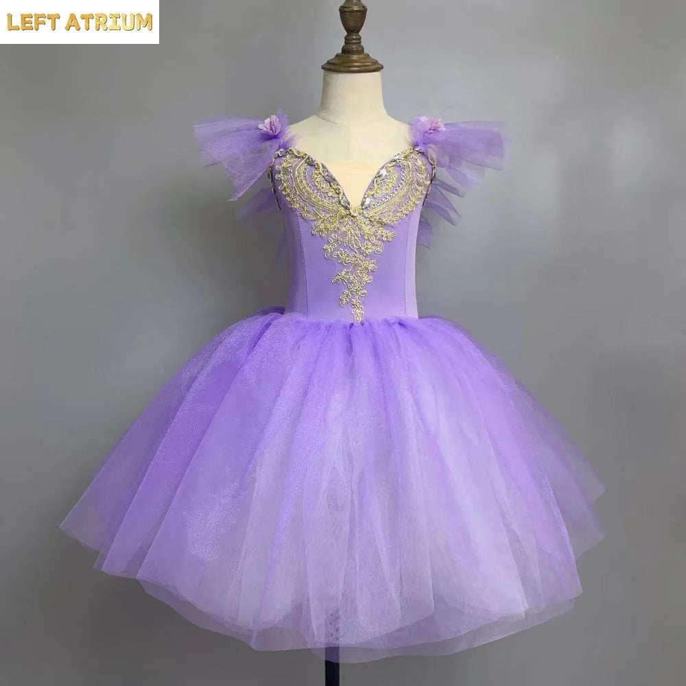 Stage Costumes Performance Kids Clothes Princess Summer Children Clothing Party Leotards for Girls Dress Ballet Tutu Dance Wear