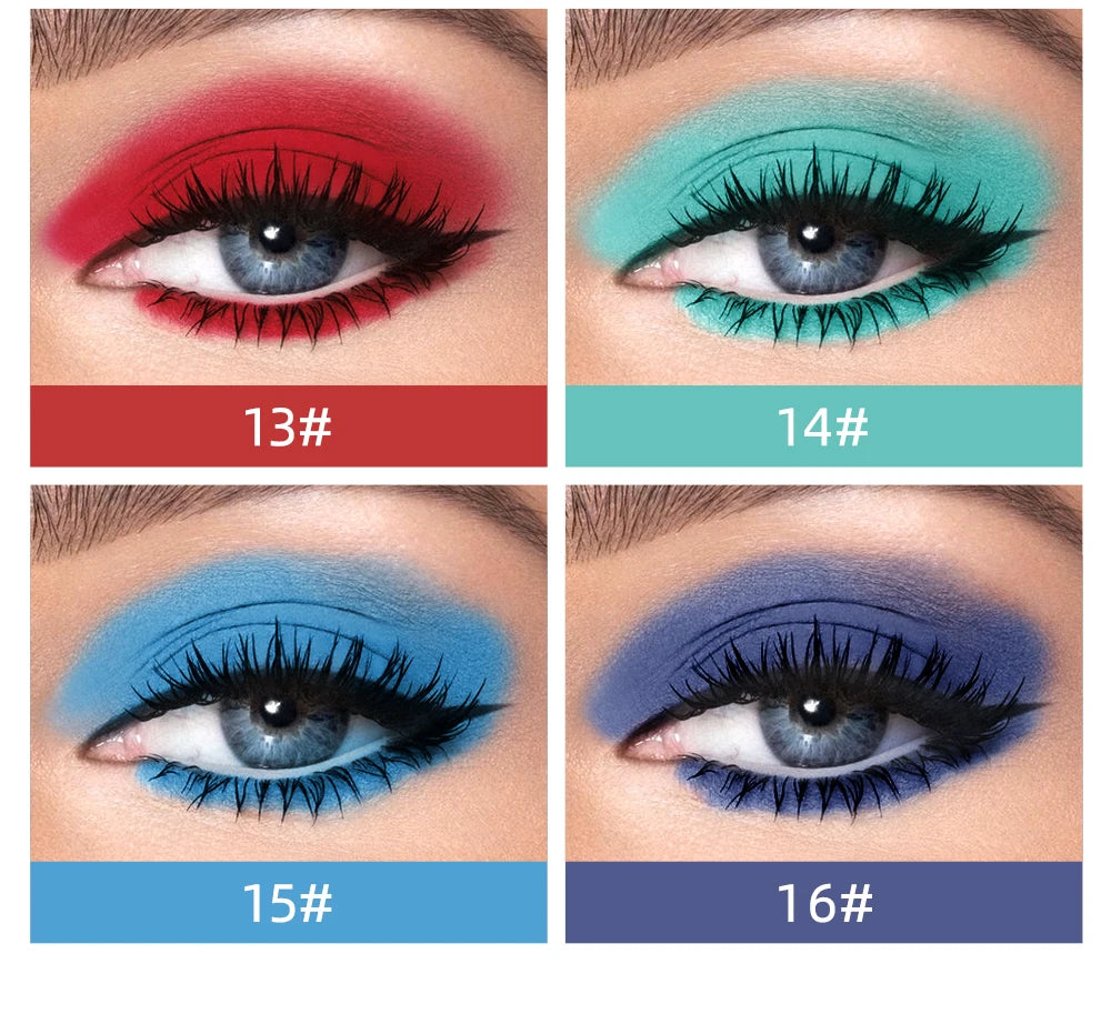 QIBEST 8 Colors Matte Liquid Eyeshadow Set Waterproof Long Lasting Eye Shadow Nude Brown Eye Pigment Makeup For Women Contouring