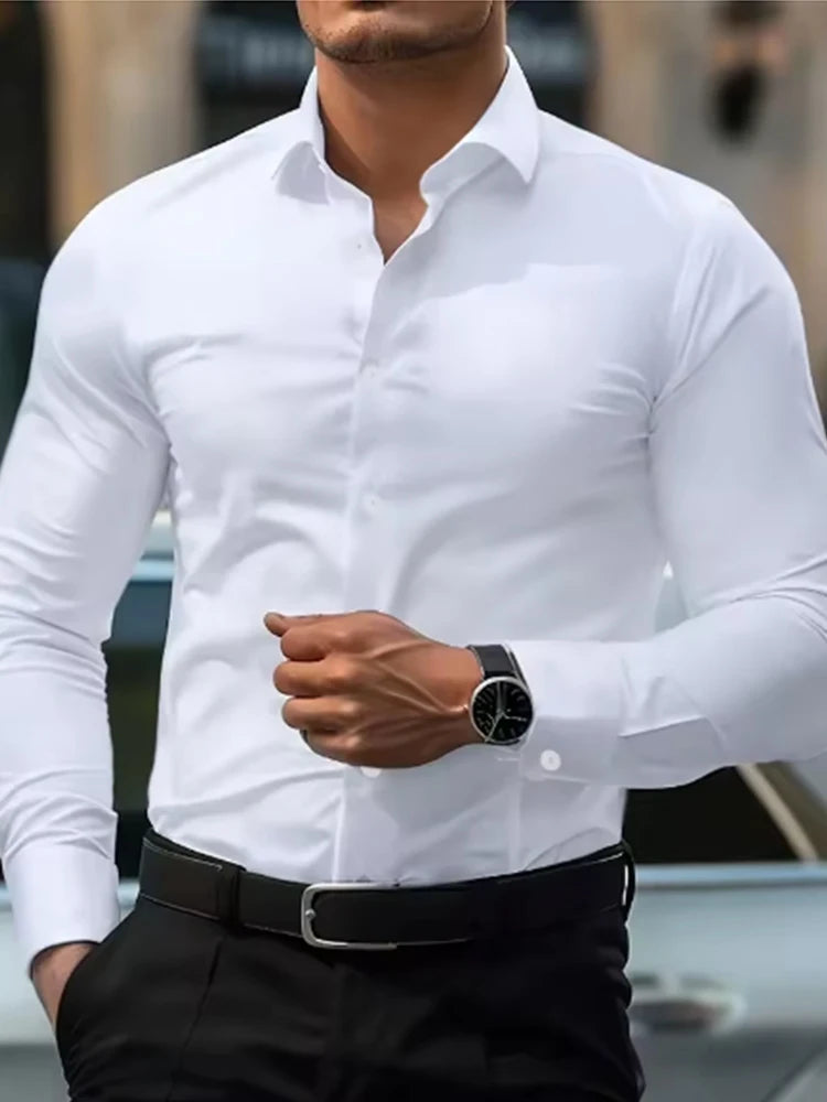 Men's Slim Fit Formal Dress Shirt