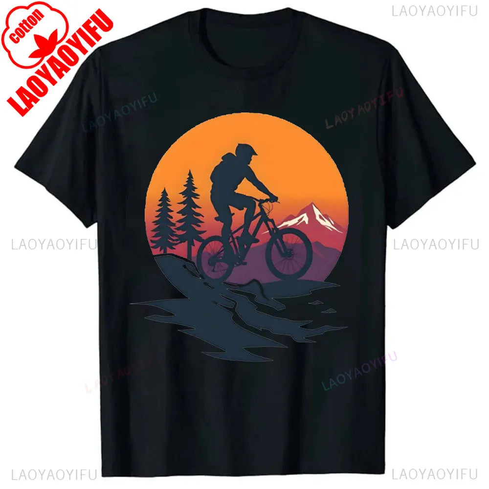 Men Clothing Mountain Bike Cycle Male Tshirts Vintage Downhill Mount Mtb Hombre Tops For Men Fashion Print Tee Roupas Masculinas