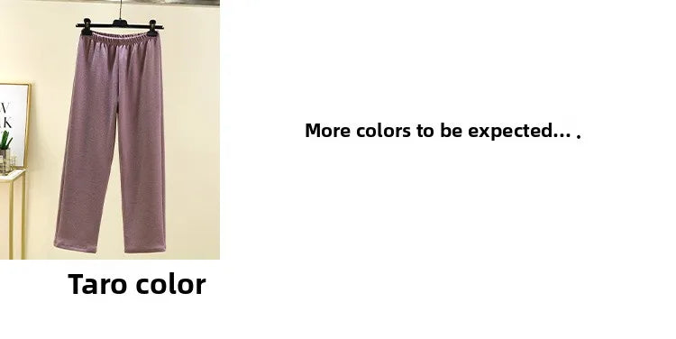 Thickened Double-sided Fleece Straight-leg Pants Women's Winter Sleepwear Sweatpants Casual Comfortable Long Trousers